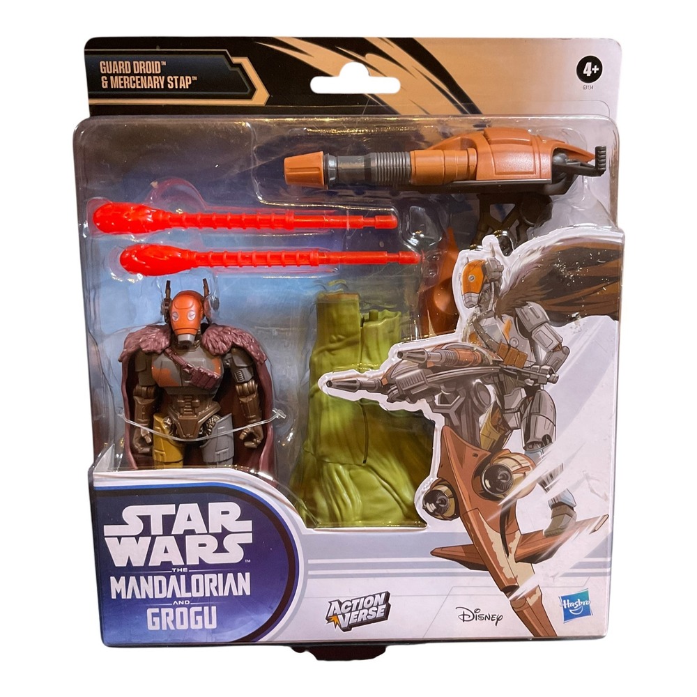 Star Wars Mandalorian Action Verse Guard Droid & Mercenary STAP Hasbro G3134 NEW
